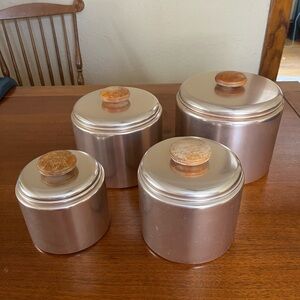 Mirro MCM rose gold canister set